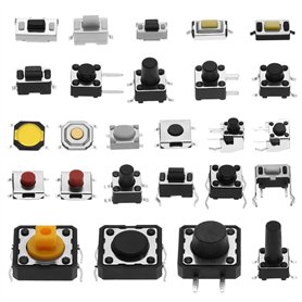 Be In Your Mind 260pcs Micro Interrupteur Tactile Momentané Kit d'assortiment d'interrupteurs à Bouton-poussoir Tactile 26 Valeu