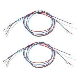 Lot de 2 jeux (8 pièces) de câbles phono pour tourne-disque Phono Headshell Accessoires de rechange 35 mm