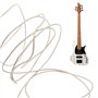 The Lord of the Tools 4pcs Fil de Guitare 1m Câble de Ramassage de Guitare Recouvert de Tissu Ciré de Style Vintage pour Pièces 