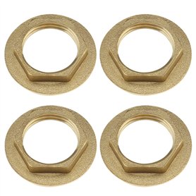 The Lord of the Tools Lot de 4 écrous BSP 1/2" avec bride arrière en laiton robinet sanitaire pour salle de bain Lavabo Robinets