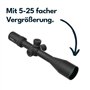 Vector Optics SCFF-58 Sentinel 5-25x50 HD FFP Lunette de visée optique pour chasse, airsoft, fusil à air, arbalète et tireurs sp