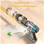 aonus Aspirateur Balai sans Fil 45KPa/580W/70Min, Aspirateur sans Fil Puissant avec Écran Tactile LED, Autoportant, Brosse Anti-