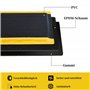 uyoyous 150 x 50 cm - Tapis de travail anti-fatigue - Avec dos en caoutchouc de 25 mm - Sur pied ergonomique avec bord jaune - E
