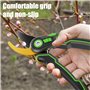 Sécateur de jardin, Sécateur réglable à lame franche, Sécateur de Jardin Professionnel pour les Coupe Branches Ø22 mm