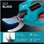 ONEVAN secateur a batterie, secateur electrique sans fil avec 2x1.5ah batteries et coffret, diamètre de coupe 30 mm, affichage n