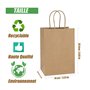 SULOLI 24pcs Sac en Papier Kraft，Marron Sac Cadeau avec Poignée Cadeaux en Papier Petits Sacs de Transport pour Noël Mariage Sho