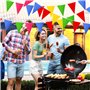 SULOLI 150pcs Multicolor Fanions Imperméable-80M Guirlande Fanions Drapeaux Triangle pour Anniversaire Mariage Intérieur Extérie