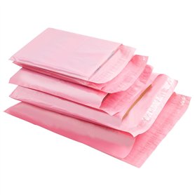 SULOLI Rose Enveloppe Plastique Expedition en 5 Tailles—100pcs Sacs d'Expédition Envoi Postal ，Sac d'Emballage Opaque Imperméabl