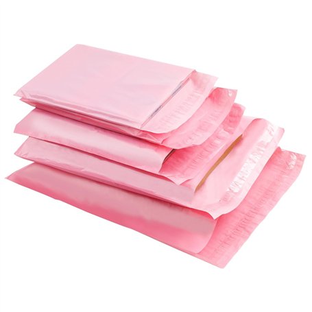 SULOLI Rose Enveloppe Plastique Expedition en 5 Tailles—100pcs Sacs d'Expédition Envoi Postal ，Sac d'Emballage Opaque Imperméabl