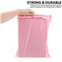 SULOLI Rose Enveloppe Plastique Expedition en 5 Tailles—100pcs Sacs d'Expédition Envoi Postal ，Sac d'Emballage Opaque Imperméabl
