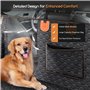 Meowant Protection Voiture Chien, Extension de Siège Arrière pour Chiens Antidérapant et Imperméable avec Ceinture de Sécurité, 