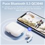 Oreillette Bluetooth 5.3 avec Basses Profondes Stéréo HiFi
