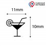 Tampon Cocktail | Cachet encreur carte de fidélité | 11mm | Bar et restaurant | Cocktail ink stamp