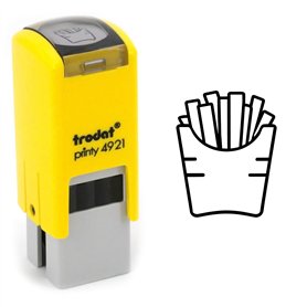 Tampon fidélité cornet de frite | Cachet encreur | 11mm | Carte de fidélité | chips fries stamp ink