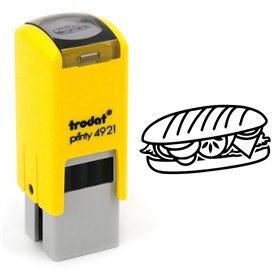 Tampon fidélité sandwich | Cachet encreur | 11mm | Carte de fidélité | snack panini stamp
