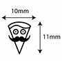 Tampon fidélité pizzeria | 11mm | cachet encreur pizza | trattoria stamp | carte fidélité