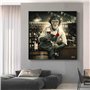 CEyyPD Singe drôle buvant du vin et chien jouant du piano affiches impressions toile peintures mur Art photos salon décor 70x70 