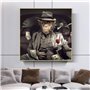 Yuefa Art Peinture sur toile argent et mafia beau singe mur art nordique affiches et impressions photos murales pour salon décor