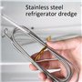 Réfrigérateur Brosse Brosse en Acier Inoxydable Long Flexible Nylon Fridge Dut Double Trou Nettoyer de Sabot d'eau Frozen Rettra