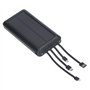 Luqeeg Source D'énergie Solaire, Banque d'alimentation Portable 30000mah, Batterie Externe Camping avec 2 éclairages LED Chargeu