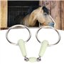 Mors de Bouche de Cheval à Anneau Lâche, Doux et Flexible Professionnel en Caoutchouc Moyen Résistant à la Rouille Mors de Bouch