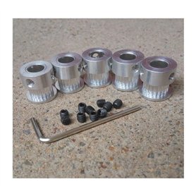 10 morceaux/emballage 20 dents alésage de 5 mm Gt2 Largeur d'ajustement de poulie de synchronisation 6 mm de 2GT Courroie de dis
