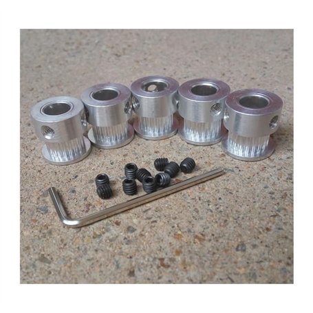 10 morceaux/emballage 20 dents alésage de 5 mm Gt2 Largeur d'ajustement de poulie de synchronisation 6 mm de 2GT Courroie de dis
