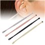 Cure d'oreille, double tête en spirale à 360 °, curette d'oreille en acier inoxydable 4 couleurs douce pour la maison pour homme
