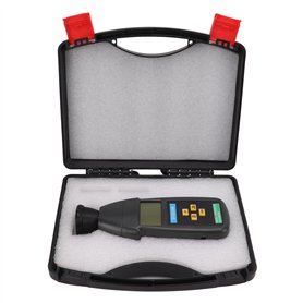Stroboscope Numérique LCD Tachymètre Flash Portable Compteur de Mesure de Vitesse de Rotation sans Contact avec Boîte de Rangeme