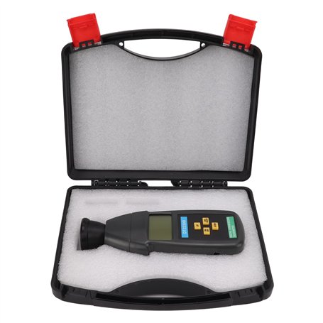 Stroboscope Numérique LCD Tachymètre Flash Portable Compteur de Mesure de Vitesse de Rotation sans Contact avec Boîte de Rangeme