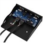 Yunseity Panneau Avant USB, 2 Ports USB 2.0 + Micro + Interface Audio HD, Concentrateur USB du Panneau Avant pour Disquette 3,5"