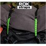 OXFORD Rok ROK305 Sangles MD réglables de 16 mm Noir + Bleu/Vert