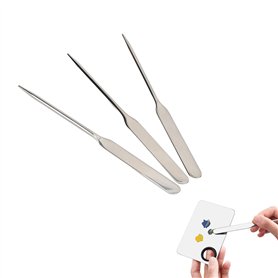 3pcs Spatule de Maquillage de Mélange Cosmétique D'acier Inoxydable