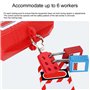 Moraillon de consignation pour cadenas d'isolation avec 6 trous verrouillage