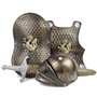 Knight Costume Kids 4pcs / Set Dragon Pattern Armor médiéval Knight comprend un casque