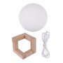 DESABF Lampe de sol à LED en forme de lune 3D avec variateur d’intensité, contrôle tactile, charge USB, lumière blanche chaude e