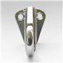 5x mousquetons sur platine inox - Mousquetines - ∅ jusqu'à 10 mm…