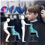 Nicoone Siège rehausseur de salon de coiffure, chaise de barbier pour enfant, coussin rehausseur pour coupe de cheveux, équipeme