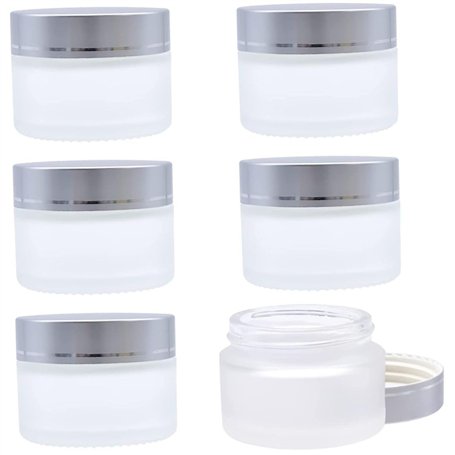6pcs pots en verre cosmétique