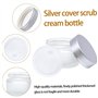6pcs pots en verre cosmétique, 30 ml de verre givré de voyage Cosmetic Jars vide rechargeable pour le stockage des crèmes huile 