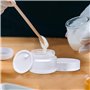 6pcs pots en verre cosmétique, 30 ml de verre givré de voyage Cosmetic Jars vide rechargeable pour le stockage des crèmes huile 