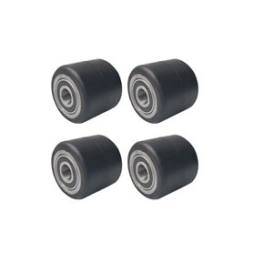 Lot de 4 rouleaux de transpalette hydraulique manuels (diamètre 80 mm