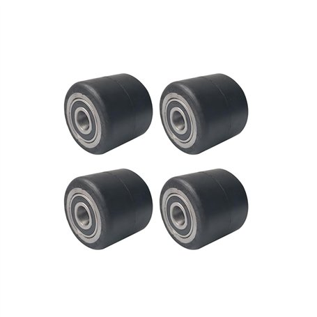 Lot de 4 rouleaux de transpalette hydraulique manuels (diamètre 80 mm