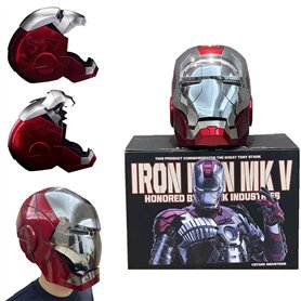 flydragon Marvel Legends Iron Man Mk5 Casque électronique 1: 1 Wearable English Voice Control Masque à Ouverture et Fermeture él