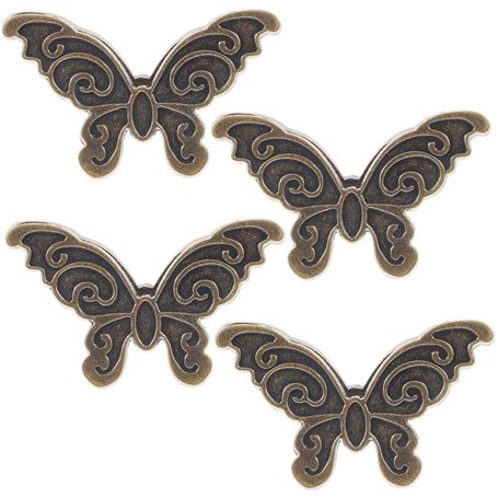 Clip de livre 4pcs Vintage Metal Butterfly Clips Paper Decorative Binder Clips Clip de journal Clip Book Pince for PhotoS Test T