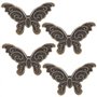 Clip de livre 4pcs Vintage Metal Butterfly Clips Paper Decorative Binder Clips Clip de journal Clip Book Pince for PhotoS Test T