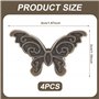 Clip de livre 4pcs Vintage Metal Butterfly Clips Paper Decorative Binder Clips Clip de journal Clip Book Pince for PhotoS Test T