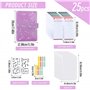 A6 Handbook Bag Macaron Notebook Leather PU PU Budget en espèces-feuille Notebook comprenant un carnet + sac à fermeture éclair 