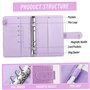 A6 Handbook Bag Macaron Notebook Leather PU PU Budget en espèces-feuille Notebook comprenant un carnet + sac à fermeture éclair 