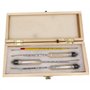 Abibiocy Hydromètre à Alcool 3pcs 0-100 Testeur d'alcool à l'épreuve du mètre gradué avec thermomètre et boîte en Bois, hydromèt